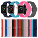 Polyester Nylon Watch Band For Apple Watch Series 7 45mm / 6&SE&5&4 44mm / 3&2&1 42mm(Orange Red)