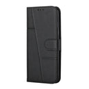 For Samsung Galaxy A23 Stitching Calf Texture Buckle Leather Phone Case(Black)