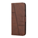For Samsung Galaxy A23 Stitching Calf Texture Buckle Leather Phone Case(Brown)