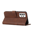For Samsung Galaxy A23 Stitching Calf Texture Buckle Leather Phone Case(Brown)