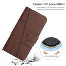 For Samsung Galaxy A23 Stitching Calf Texture Buckle Leather Phone Case(Brown)