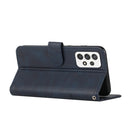 For Samsung Galaxy A23 Stitching Calf Texture Buckle Leather Phone Case(Blue)