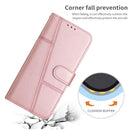 For Samsung Galaxy A23 Stitching Calf Texture Buckle Leather Phone Case(Pink)