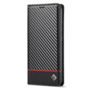 For Samsung Galaxy A13 4G LC.IMEEKE Carbon Fiber Horizontal Flip Leather Phone Case(Horizontal Black)