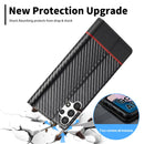 For Samsung Galaxy A13 4G LC.IMEEKE Carbon Fiber Horizontal Flip Leather Phone Case(Horizontal Black)