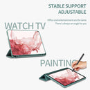 For Samsung Galaxy Tab S8+ / X800 3-folding Honeycomb TPU Smart Leather Tablet Case(Pink)