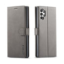 For Samsung Galaxy A13 4G LC.IMEEKE Calf Texture Leather Phone Case(Grey)