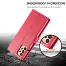 For Samsung Galaxy A33 5G LC.IMEEKE Calf Texture Leather Phone Case(Red)