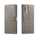 For Samsung Galaxy A33 5G LC.IMEEKE Calf Texture Leather Phone Case(Grey)