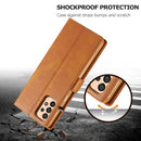 For Samsung Galaxy A33 5G LC.IMEEKE Calf Texture Leather Phone Case(Yellow)