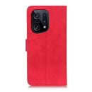 For OPPO Find X5 KHAZNEH Retro Texture Leather Phone Case(Red)