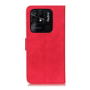 For Xiaomi Redmi 10C/Redmi 10 India/Redmi 10 Power/Poco C40 KHAZNEH Retro Texture Leather Phone Case(Red)