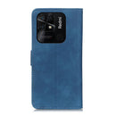 For Xiaomi Redmi 10C/Redmi 10 India/Redmi 10 Power/Poco C40 KHAZNEH Retro Texture Leather Phone Case(Blue)