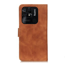 For Xiaomi Redmi 10C/Redmi 10 India/Redmi 10 Power/Poco C40 KHAZNEH Retro Texture Leather Phone Case(Brown)