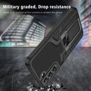 For Samsung Galaxy S22 5G Armor 2 in 1 PC + TPU Magnetic Phone Case(Black)