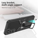 For Samsung Galaxy S22 5G Armor 2 in 1 PC + TPU Magnetic Phone Case(Black)