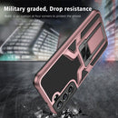 For Samsung Galaxy S22 5G Armor 2 in 1 PC + TPU Magnetic Phone Case(Rose Gold)