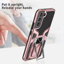 For Samsung Galaxy S22 5G Armor 2 in 1 PC + TPU Magnetic Phone Case(Rose Gold)