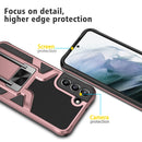 For Samsung Galaxy S22 5G Armor 2 in 1 PC + TPU Magnetic Phone Case(Rose Gold)
