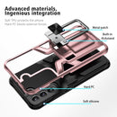 For Samsung Galaxy S22 5G Armor 2 in 1 PC + TPU Magnetic Phone Case(Rose Gold)
