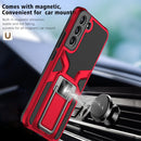 For Samsung Galaxy S22+ 5G Armor 2 in 1 PC + TPU Magnetic Phone Case(Red)
