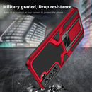 For Samsung Galaxy S22+ 5G Armor 2 in 1 PC + TPU Magnetic Phone Case(Red)