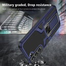 For Samsung Galaxy S22+ 5G Armor 2 in 1 PC + TPU Magnetic Phone Case(Blue)