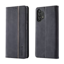 For Samsung Galaxy A13 4G Splicing Skin Feel Magnetic Leather Phone Case(Black)