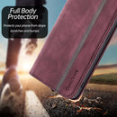 For Samsung Galaxy A73 5G Splicing Skin Feel Magnetic Leather Phone Case(Wine Red)