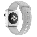 Leopard Embossing Silicone Watch Band For Apple Watch Series 8&7 41mm / SE 2&6&SE&5&4 40mm / 3&2&1 38mm(Light Grey)