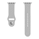Leopard Embossing Silicone Watch Band For Apple Watch Series 8&7 41mm / SE 2&6&SE&5&4 40mm / 3&2&1 38mm(Light Grey)