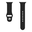 Leopard Embossing Silicone Watch Band For Apple Watch Series 8&7 41mm / SE 2&6&SE&5&4 40mm / 3&2&1 38mm(Black)