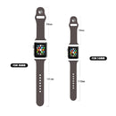 Leopard Embossing Silicone Watch Band For Apple Watch Series 8&7 41mm / SE 2&6&SE&5&4 40mm / 3&2&1 38mm(Light Grey)