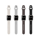 Leopard Embossing Silicone Watch Band For Apple Watch Series 8&7 41mm / SE 2&6&SE&5&4 40mm / 3&2&1 38mm(Light Grey)