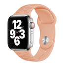 Butterflies Love Flower Embossing Silicone Watch Band For Apple Watch Series 7 41mm / 6&SE&5&4 40mm / 3&2&1 38mm(Honeydew)