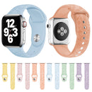 Butterflies Love Flower Embossing Silicone Watch Band For Apple Watch Series 7 41mm / 6&SE&5&4 40mm / 3&2&1 38mm(Pink Sand)