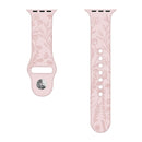 Butterflies Love Flower Embossing Silicone Watch Band For Apple Watch Series 7 45mm / 6&SE&5&4 44mm / 3&2&1 42mm(Pink Sand)