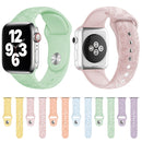 Butterflies Love Flower Embossing Silicone Watch Band For Apple Watch Series 7 45mm / 6&SE&5&4 44mm / 3&2&1 42mm(Light Yellow)