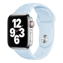 Four-leaf Clover Embossing Silicone Watch Band For Apple Watch Series 7 41mm / 6&SE&5&4 40mm / 3&2&1 38mm(Light Blue)