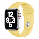 Four-leaf Clover Embossing Silicone Watch Band For Apple Watch Series 7 41mm / 6&SE&5&4 40mm / 3&2&1 38mm(Light Yellow)