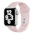 Four-leaf Clover Embossing Silicone Watch Band For Apple Watch Series 7 41mm / 6&SE&5&4 40mm / 3&2&1 38mm(Pink Sand)