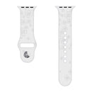 Four-leaf Clover Embossing Silicone Watch Band For Apple Watch Series 7 41mm / 6&SE&5&4 40mm / 3&2&1 38mm(White)