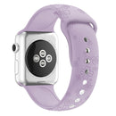 Four-leaf Clover Embossing Silicone Watch Band For Apple Watch Series 7 41mm / 6&SE&5&4 40mm / 3&2&1 38mm(Purple)