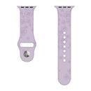 Four-leaf Clover Embossing Silicone Watch Band For Apple Watch Series 7 41mm / 6&SE&5&4 40mm / 3&2&1 38mm(Purple)