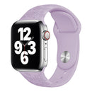 Four-leaf Clover Embossing Silicone Watch Band For Apple Watch Series 7 41mm / 6&SE&5&4 40mm / 3&2&1 38mm(Purple)