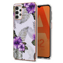 For Samsung Galaxy A13 4G Electroplating IMD TPU Phone Case(Purple Flower)