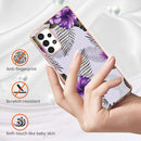 For Samsung Galaxy A13 4G Electroplating IMD TPU Phone Case(Purple Flower)