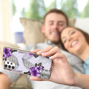 For Samsung Galaxy A13 4G Electroplating IMD TPU Phone Case(Purple Flower)
