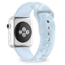Sunflower Embossing Silicone Watch Band For Apple Watch Series 7 41mm / 6&SE&5&4 40mm / 3&2&1 38mm(Sky Blue)