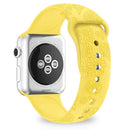 Sunflower Embossing Silicone Watch Band For Apple Watch Series 7 41mm / 6&SE&5&4 40mm / 3&2&1 38mm(Bright Yellow)